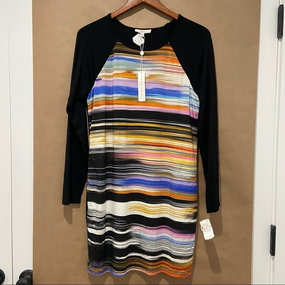 Trina Trunk Montecito Long Sleeve Bodycon Dress Size Large - Picture 2 of 5